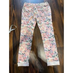 Miss Me Cargo Cuff Leg Skinny Floral Jeans Size 29